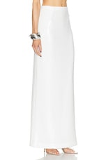 GALVAN Beating Heart Skirt in Off White, view 3, click to view large image.