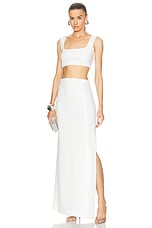 GALVAN Beating Heart Skirt in Off White, view 6, click to view large image.
