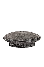 Ganni Quilt Denim Hat in Sharkskin, view 1, click to view large image.