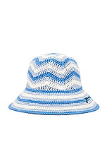 Ganni Crochet Bucket Hat in Heather, view 1, click to view large image.
