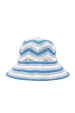 Ganni Crochet Bucket Hat in Heather, view 2, click to view large image.