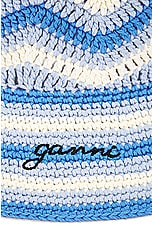 Ganni Crochet Bucket Hat in Heather, view 4, click to view large image.