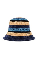 Ganni Bucket Hat in Multicolor, view 1, click to view large image.