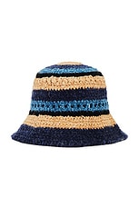 Ganni Bucket Hat in Multicolor, view 2, click to view large image.