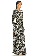 Ganni Satin Maxi Dress in Flan, view 2, click to view large image.
