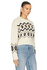 Ganni Long Sleeve Sweater in Egret, view 2, click to view large image.