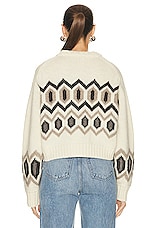 Ganni Long Sleeve Sweater in Egret, view 3, click to view large image.