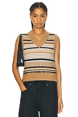 Ganni Sweater Vest in Tiger's Eye, view 1, click to view large image.