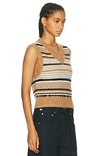 Ganni Sweater Vest in Tiger's Eye, view 2, click to view large image.