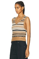 Ganni Sweater Vest in Tiger's Eye, view 3, click to view large image.