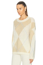 Ganni Crewneck Sweater in Multicolor, view 3, click to view large image.