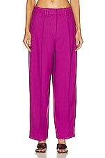 Ganni Pleated Pant in Purple Wine, view 1, click to view large image.