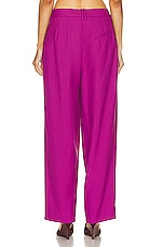 Ganni Pleated Pant in Purple Wine, view 3, click to view large image.
