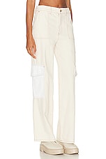 Ganni Wide Leg in Egret, view 2, click to view large image.