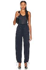 Ganni High Waisted Pant in Sky Captain, view 4, click to view large image.