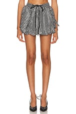 Ganni Check Mini Bubble Skirt in Black | FWRD