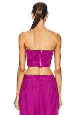 Ganni Strapless Top in Purple Wine, view 3, click to view large image.