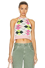 Ganni Halter Top in Multi, view 1, click to view large image.