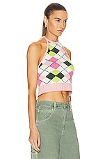 Ganni Halter Top in Multi, view 2, click to view large image.