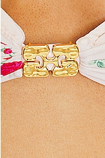 Ganni Bandeau Bikini Top in Tofu, view 6, click to view large image.
