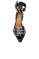 Ganni Cut Out Pump in Black, view 4, click to view large image.