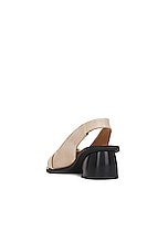 Ganni Feminine Buckle Slingback Naplack Pump in Taos Taupe, view 3, click to view large image.