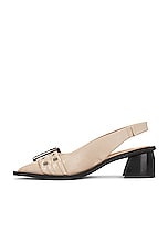 Ganni Feminine Buckle Slingback Naplack Pump in Taos Taupe, view 5, click to view large image.