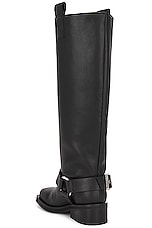 Ganni Biker Tubular Underknee Boot in Black, view 3, click to view large image.