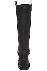 Ganni Biker Tubular Underknee Boot in Black, view 4, click to view large image.