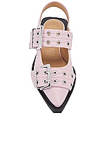 Ganni Buckle Ballerina Flat in Chalk Pink, view 4, click to view large image.