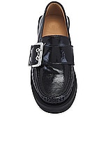 Ganni Buckle Loafer Naplack in Black, view 4, click to view large image.