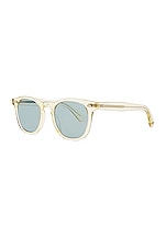 Garrett Leight Byrne Sunglasses in Pure Glass & Pure Blue, view 2, click to view large image.
