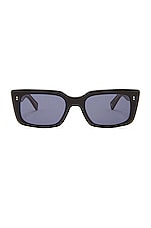 Garrett Leight Gl 3030 Sunglasses in Black & Navy, view 1, click to view large image.