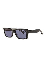 Garrett Leight Gl 3030 Sunglasses in Black & Navy, view 2, click to view large image.