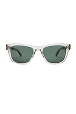 Garrett Leight Damone Sunglasses in Morning Dew-Matte Platinum/Pure G15, view 1, click to view large image.