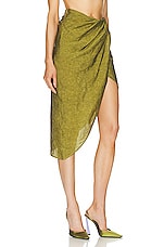 GAUGE81 Paita Midi Weave Skirt in Snake Eye, view 2, click to view large image.