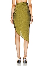 GAUGE81 Paita Midi Weave Skirt in Snake Eye, view 4, click to view large image.