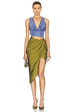 GAUGE81 Paita Midi Weave Skirt in Snake Eye, view 5, click to view large image.
