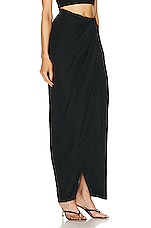 GAUGE81 Paita Long Skirt in Black, view 2, click to view large image.
