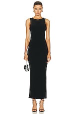 Grace Ling Open Back Maxi Dress in Black, view 2, click to view large image.