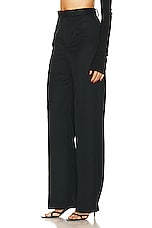 Grace Ling Peek Open Thigh Pant in Black, view 4, click to view large image.