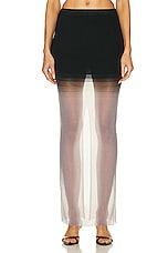 Grace Ling Evanescent Mini Maxi Illusion Skirt in Fum?, view 1, click to view large image.