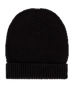 Ghiaia Cashmere Marinaio Beanie in Black, view 2, click to view large image.
