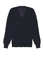 Ghiaia Cashmere Cardigan in Navy, view 2, click to view large image.