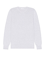 Ghiaia Cashmere Cotton Sweater in Light Grey, view 1, click to view large image.