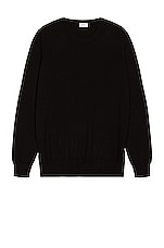 Ghiaia Cashmere Cashmere Crewneck in Black, view 1, click to view large image.