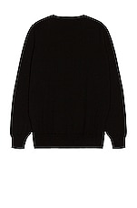 Ghiaia Cashmere Cashmere Crewneck in Black, view 2, click to view large image.
