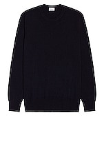 Ghiaia Cashmere Cashmere Crewneck in Navy, view 1, click to view large image.