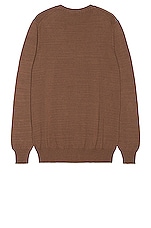 Ghiaia Cashmere Cotton Crewneck in Cacao, view 2, click to view large image.
