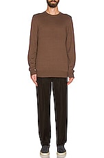 Ghiaia Cashmere Cotton Crewneck in Cacao, view 4, click to view large image.